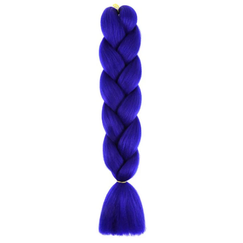 Synthetic 24Inch Jumbo Braids Extensions | Long Yaki Straight Braiding Hair Afro Ombre Color Hair for Women