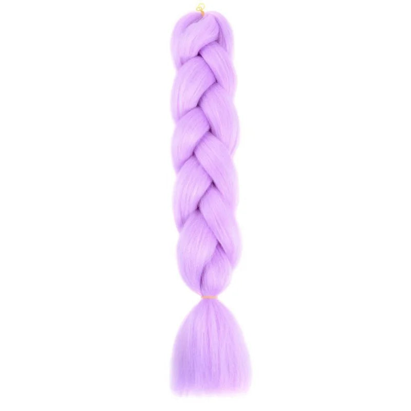 Synthetic 24Inch Jumbo Braids Extensions | Long Yaki Straight Braiding Hair Afro Ombre Color Hair for Women