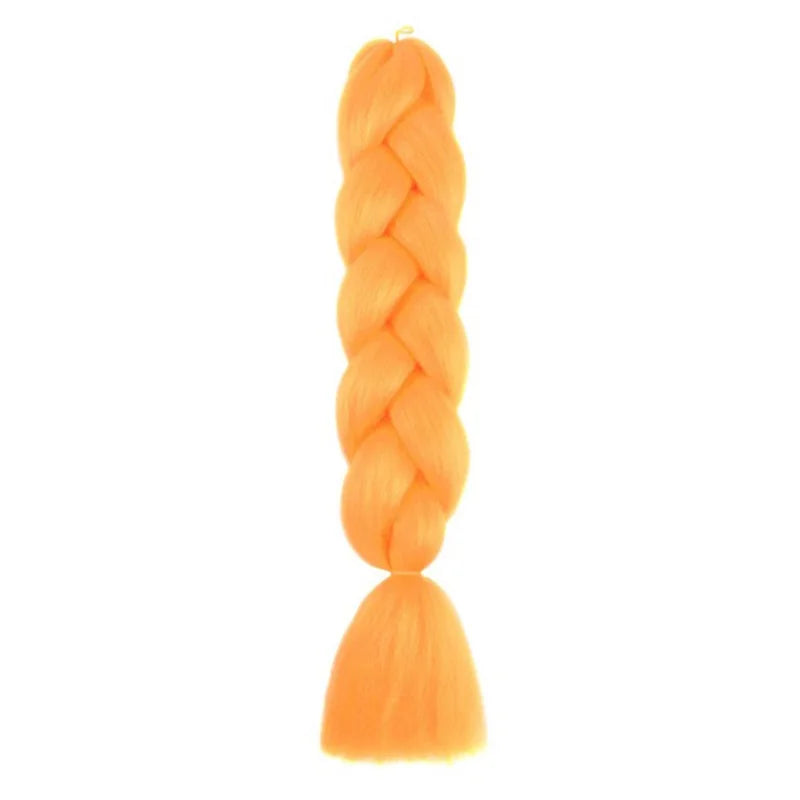 Synthetic 24Inch Jumbo Braids Extensions | Long Yaki Straight Braiding Hair Afro Ombre Color Hair for Women