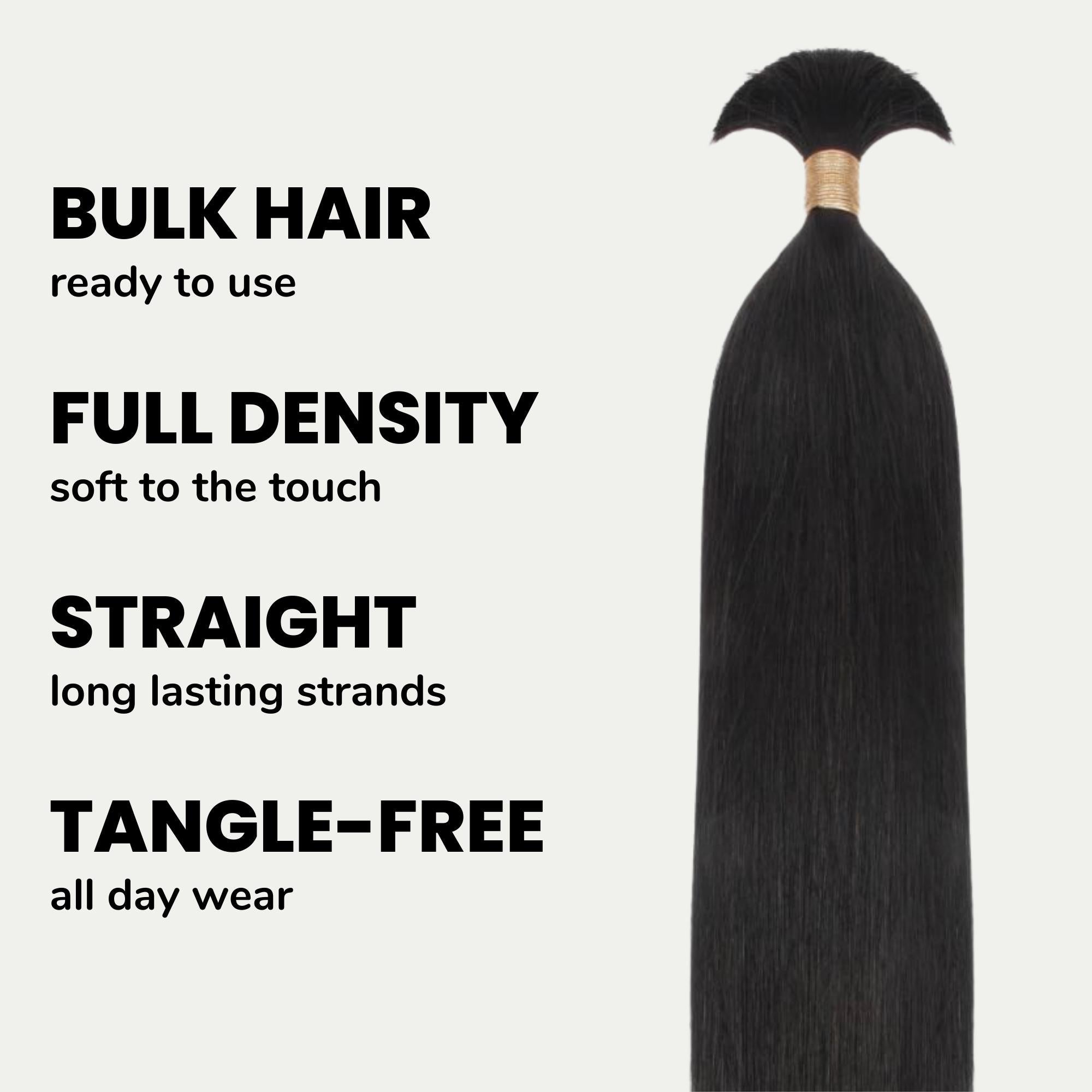 Straight Bulk 100% Human Braiding Hair