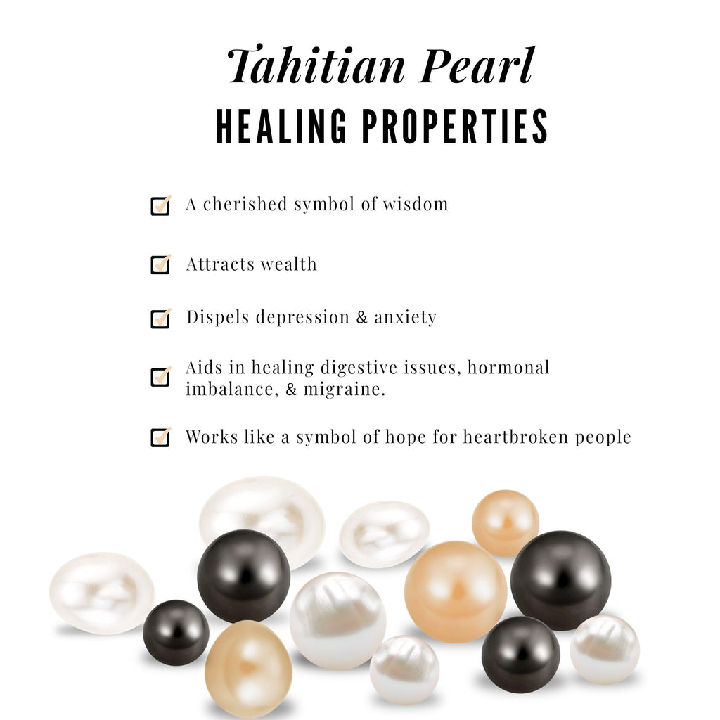 8 Carat Solitaire Tahitian Pearl and Diamond Flower Necklace