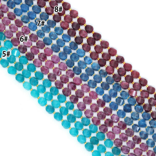 15 color 10mm Twisted Jade Beads, Sku#U2242-2