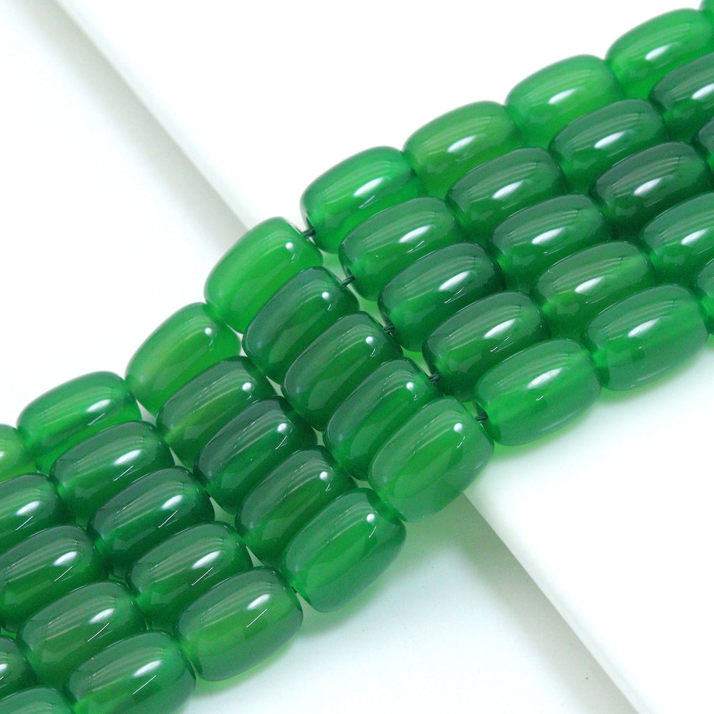 10x14mm Smooth Barrel Agate Bead, Sku#U2349