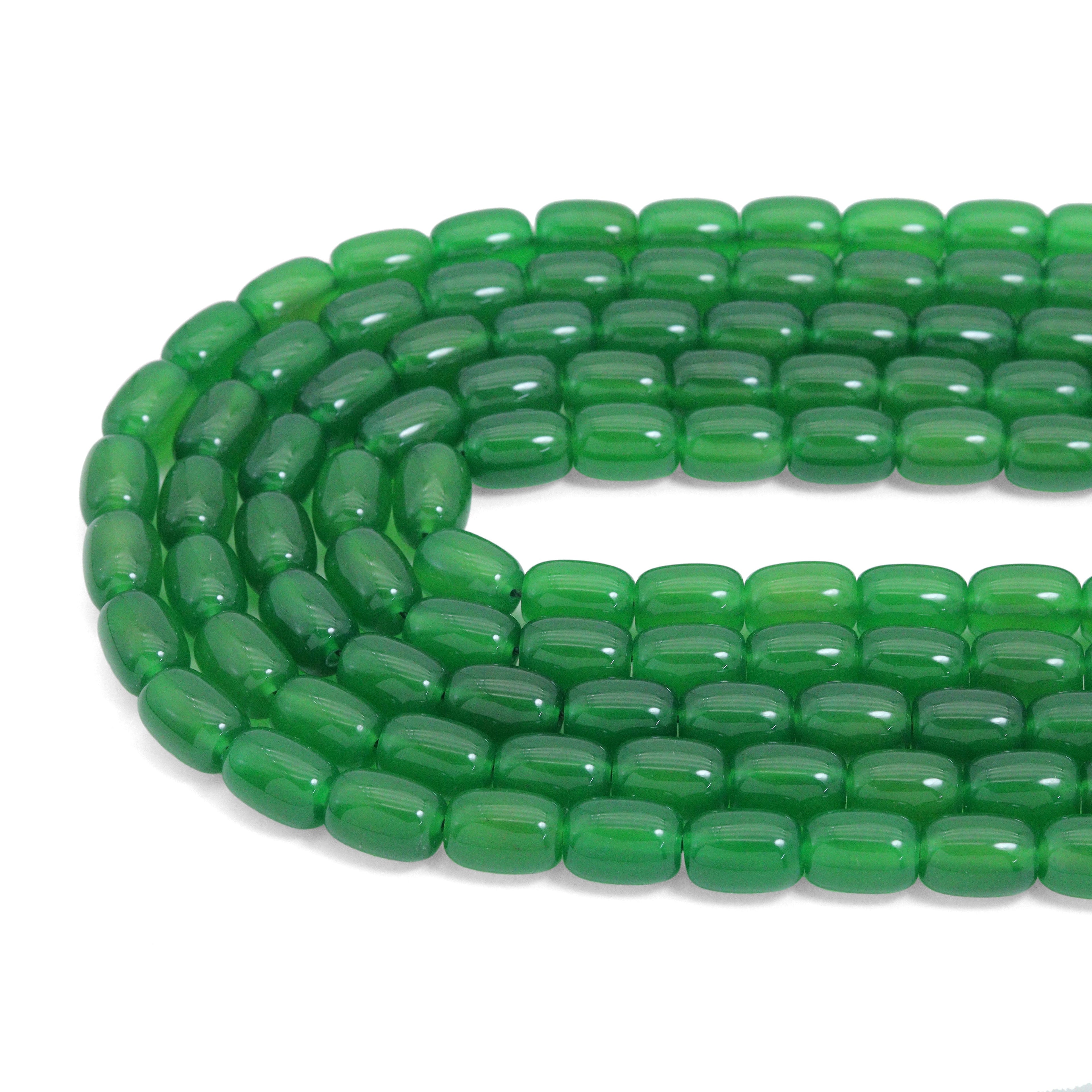 10x14mm Smooth Barrel Agate Bead, Sku#U2349