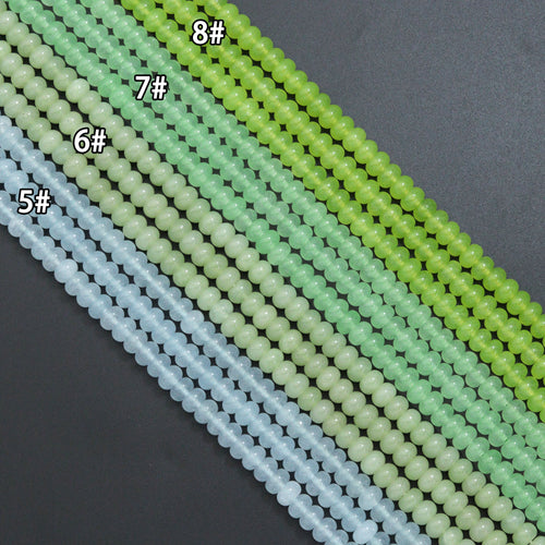 5x8mm Smooth Rondelle Jade Beads, Sku#U2352