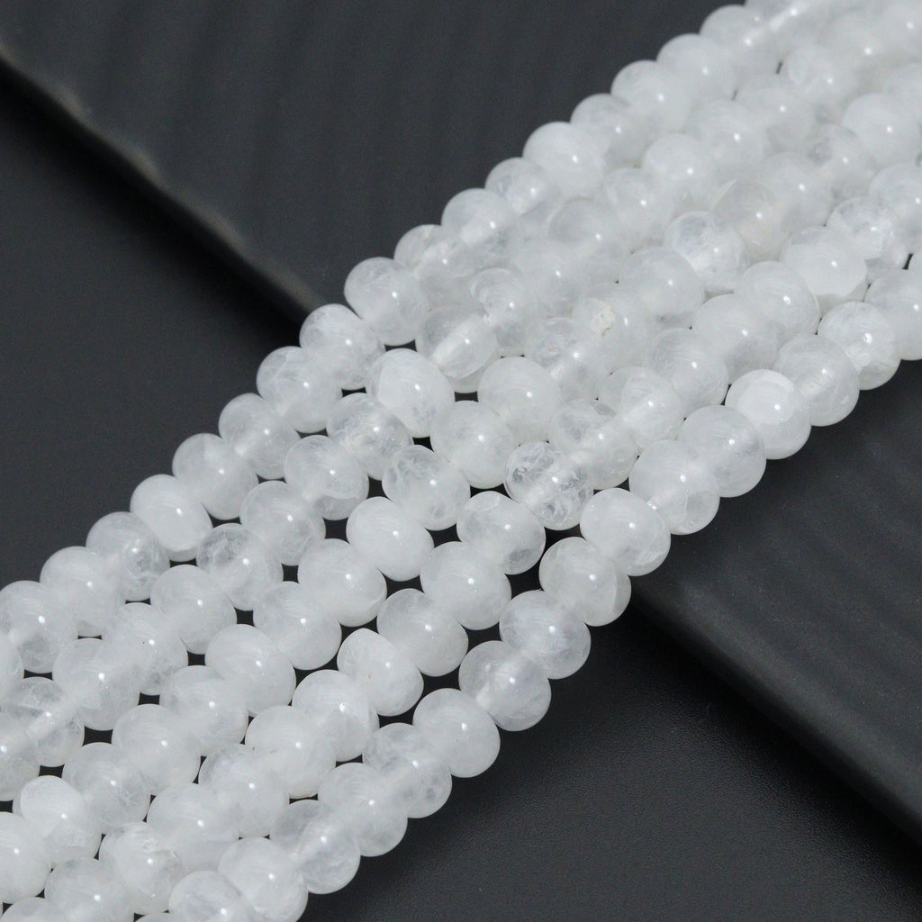 5x8mm Smooth Rondelle Jade Beads, Sku#U2352