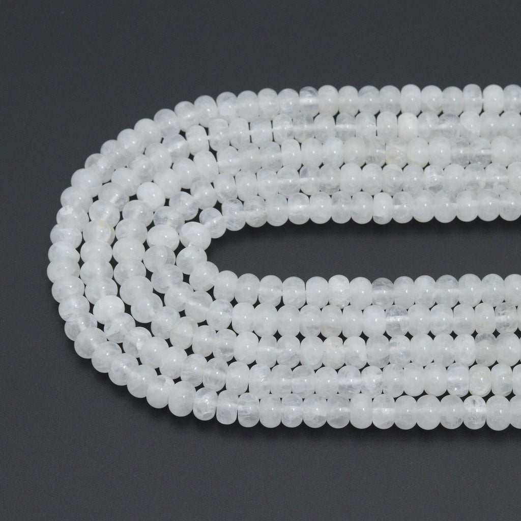 5x8mm Smooth Rondelle Jade Beads, Sku#U2352