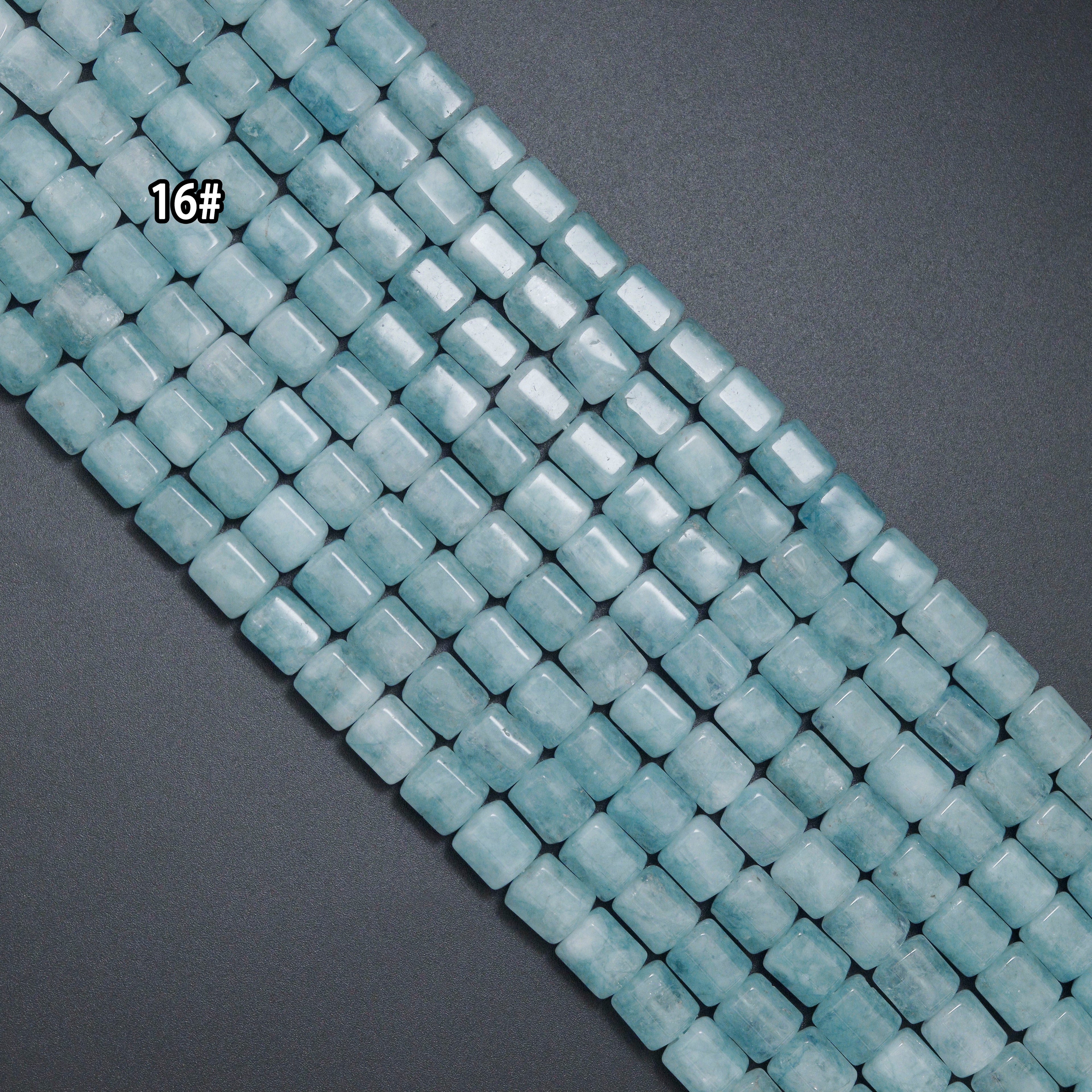 Natural Box-cut Cube 8x10mm jade Beads, 16inch full strands, sku#U2363