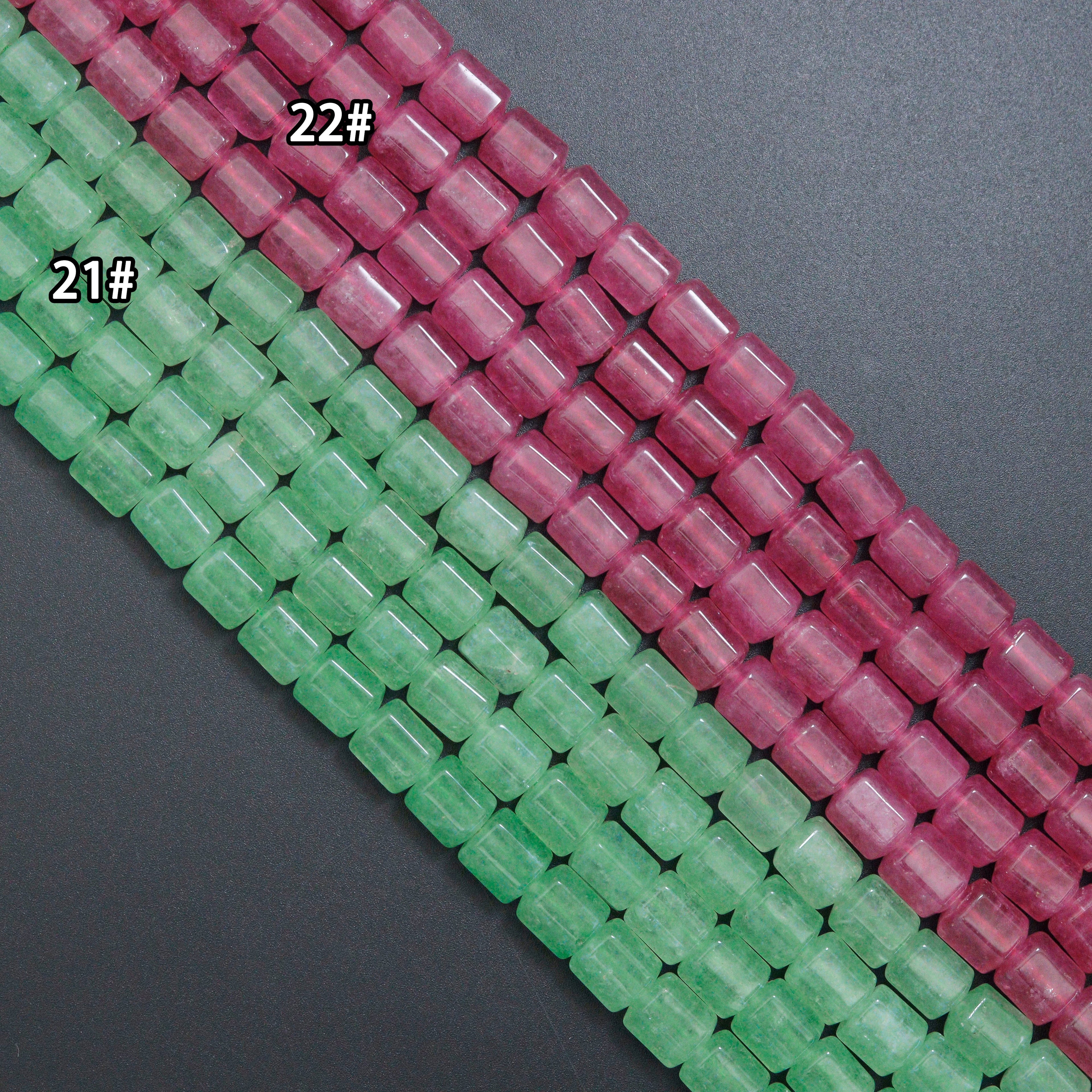 Natural Box-cut Cube 8x10mm jade Beads, 16inch full strands, sku#U2363