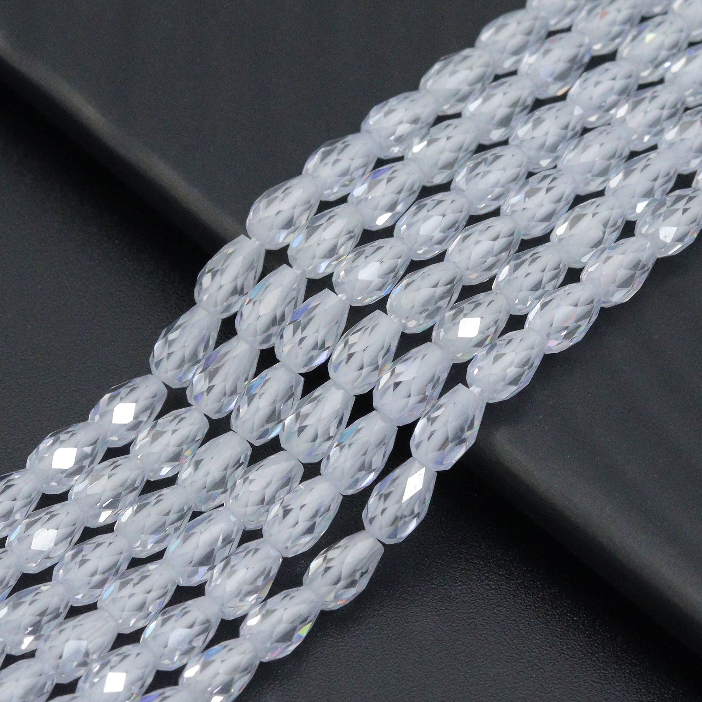 13 Colors Teardrop Shape Cubic Zirconia Beads, 4X6mm Rice Shape CZ beads, sku#U2364