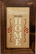 Hidden Gun Storage Cabinet Welcome to Our Home, Red Oak, Concealed Pistol Safe, Concealment Furniture, Handmade in the USA, Home Self Defense