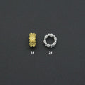 Gold Silver Flower big hole spacer beads, Sku#Y1070C