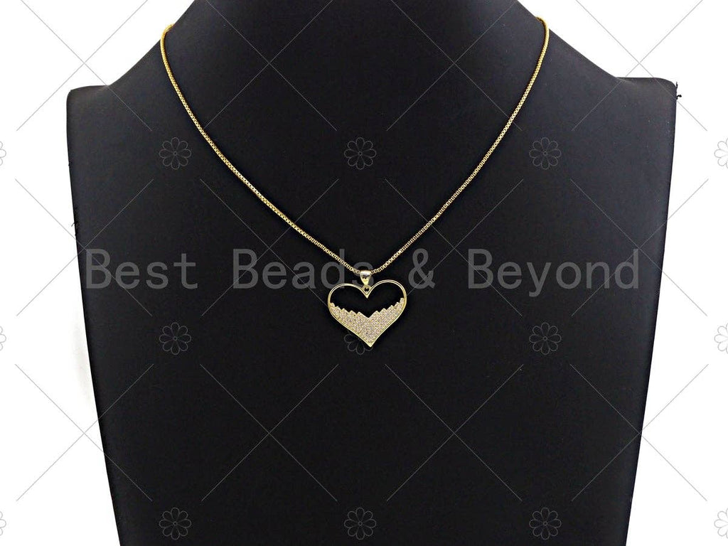 18K Gold Large Heart Shape Pendant,Sku#LK55