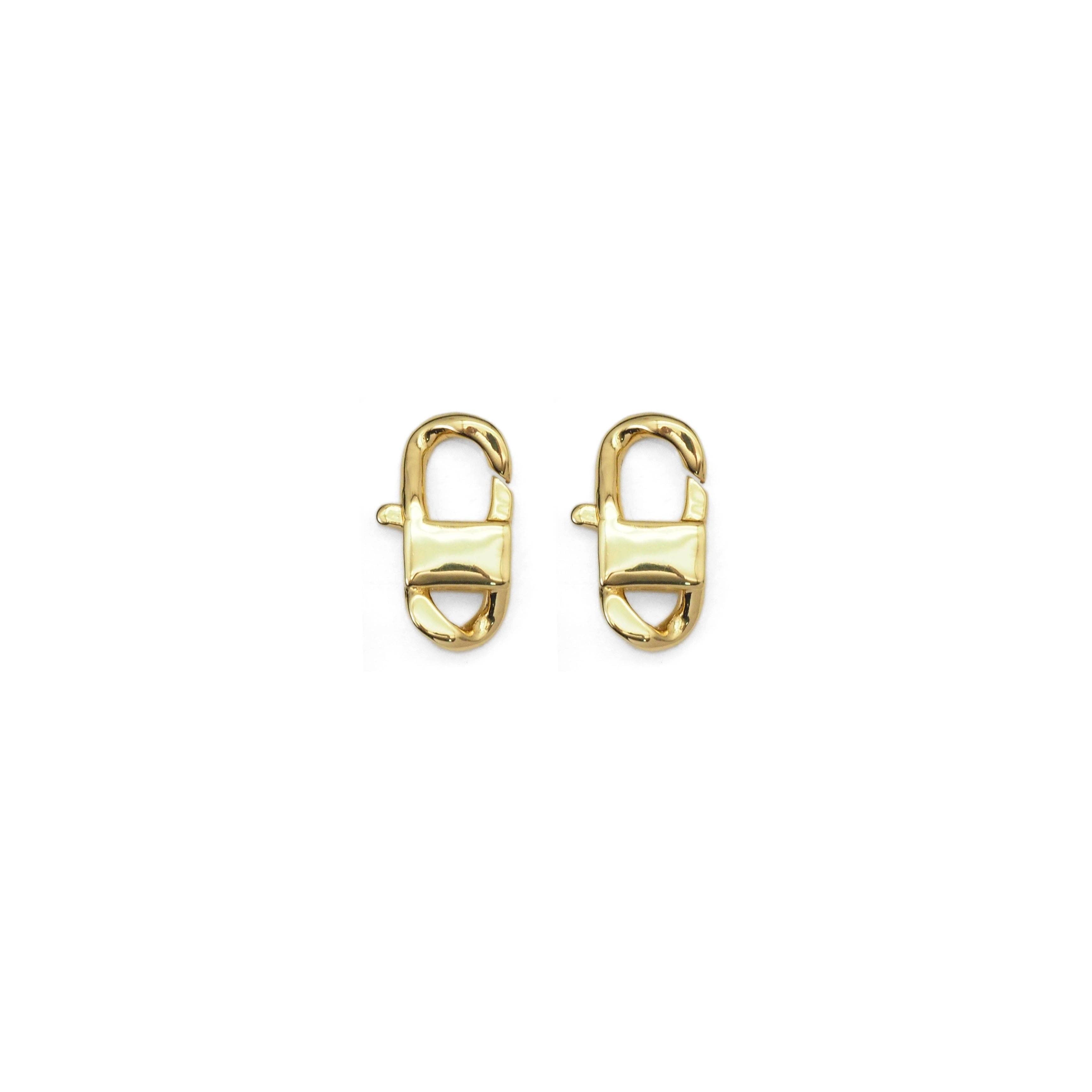 Gold Twisted Cuban Chain Lock Clasp , Sku#Y837