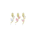 CZ Crystal Tulip Flower Charm Pendant, Sku#Lk1057