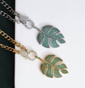 Leaf Cuban Chain Necklace, sku#CL08