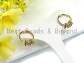 CZ Ring Shape Dangle Earrings, Sku#J120