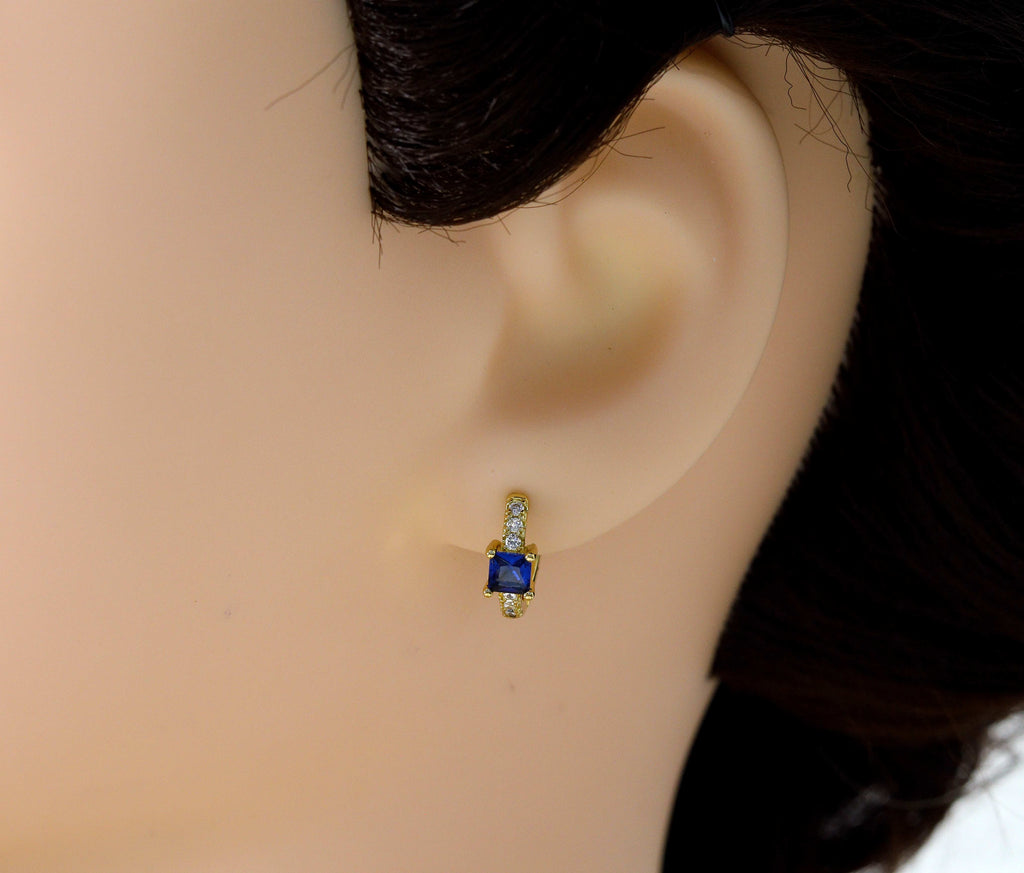 CZ Hoop Earring, Sku#Y616