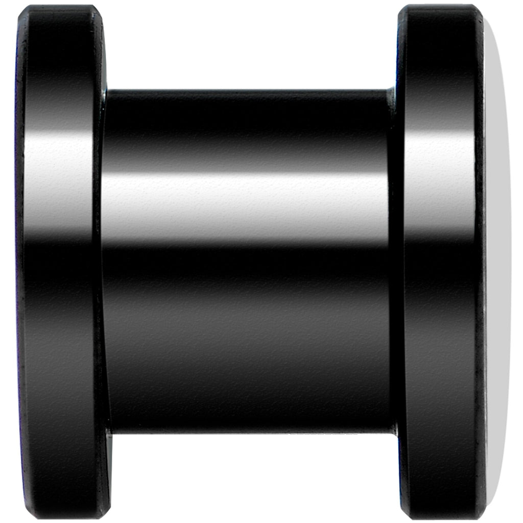 Full Color Tiger Eyes Black Anodized Screw Fit Plug Set 0G