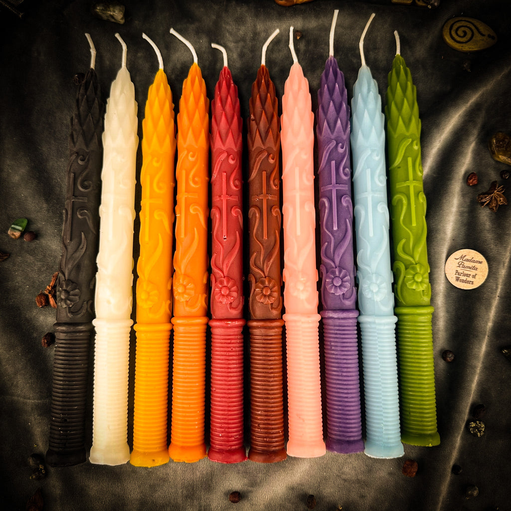 Stritennya Asparagus Candlemas Taper Candle Spell Kit - Renewal & Protection