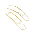 Thin box chain Long dangle Earrings, Sku#Y915