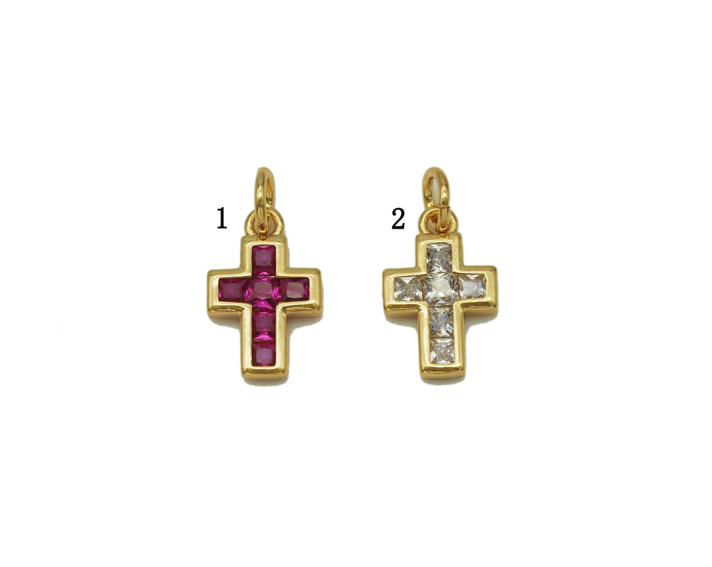 CZ Cross Charm, Sku#Z1444
