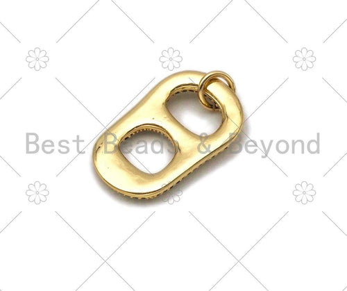 Colorful Micro Pave CZ Soda Pop Tab Shape Pendant,18K Gold Filled CZ Charm,Necklace Bracelet Charm Pendant,16x25mm,Sku#F1412