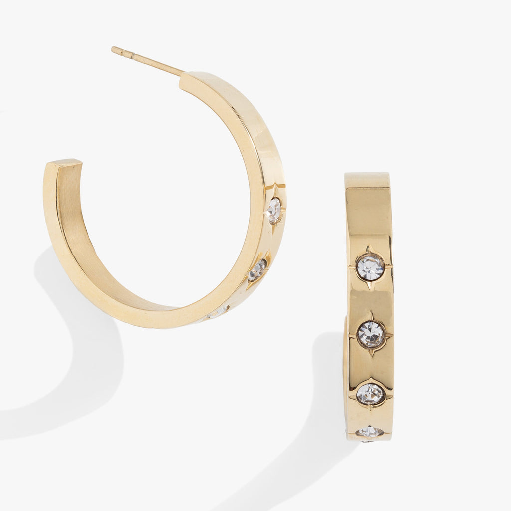 Crystal Accent Hoop