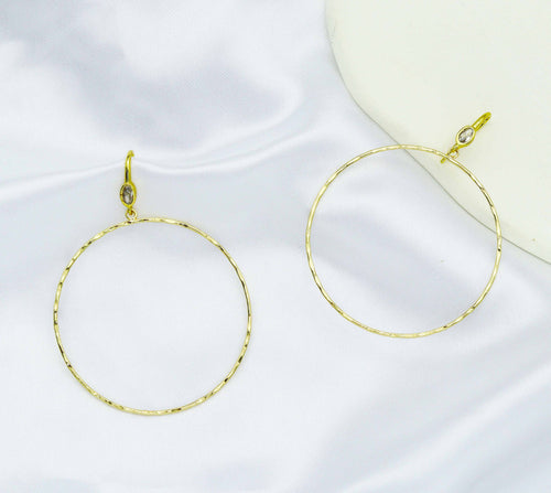 Large Gold Round Ring Charms, Sku#ZX63