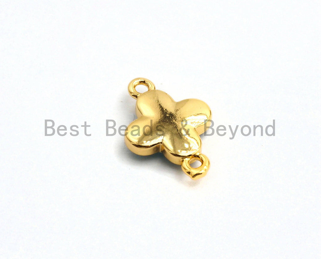 100% Natural  Aqua Blue Shell Clover Flower Connector, Natural Shell Connector, Shell Pearl Jewelry,  10x15mm,SKU#Z292