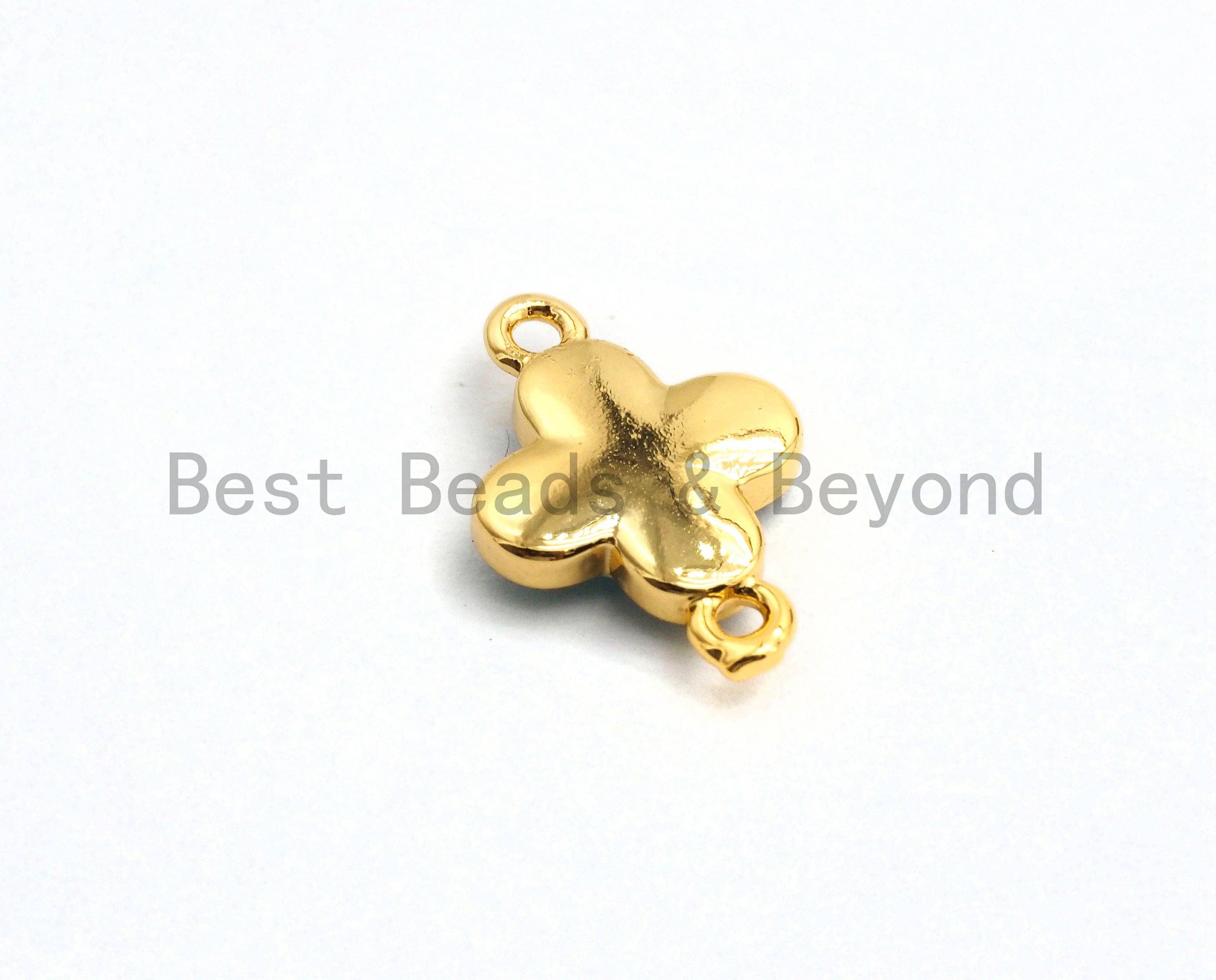 100% Natural  Aqua Blue Shell Clover Flower Connector, Natural Shell Connector, Shell Pearl Jewelry,  10x15mm,SKU#Z292