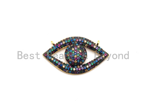 Rainbow CZ Micro Pave Eye Pendant,sku#F676