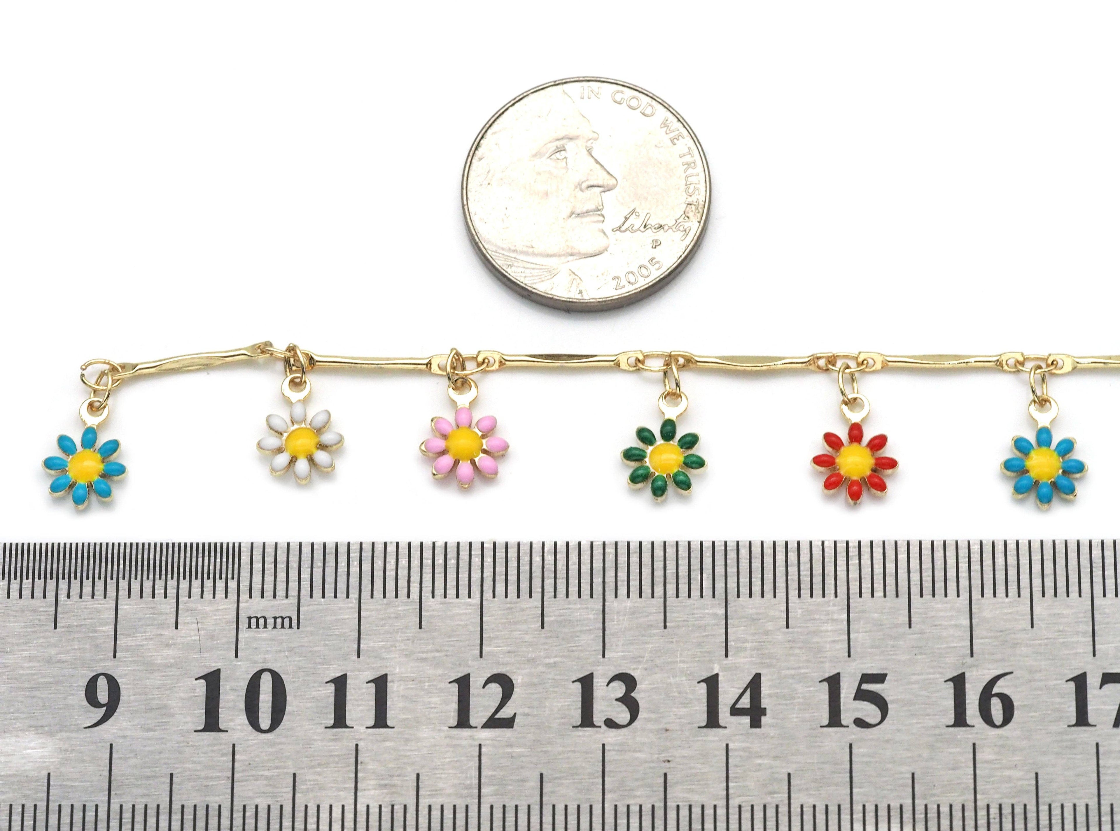 Daisy Flower Chain By Yard/Choker Necklace, sku#LS20c
