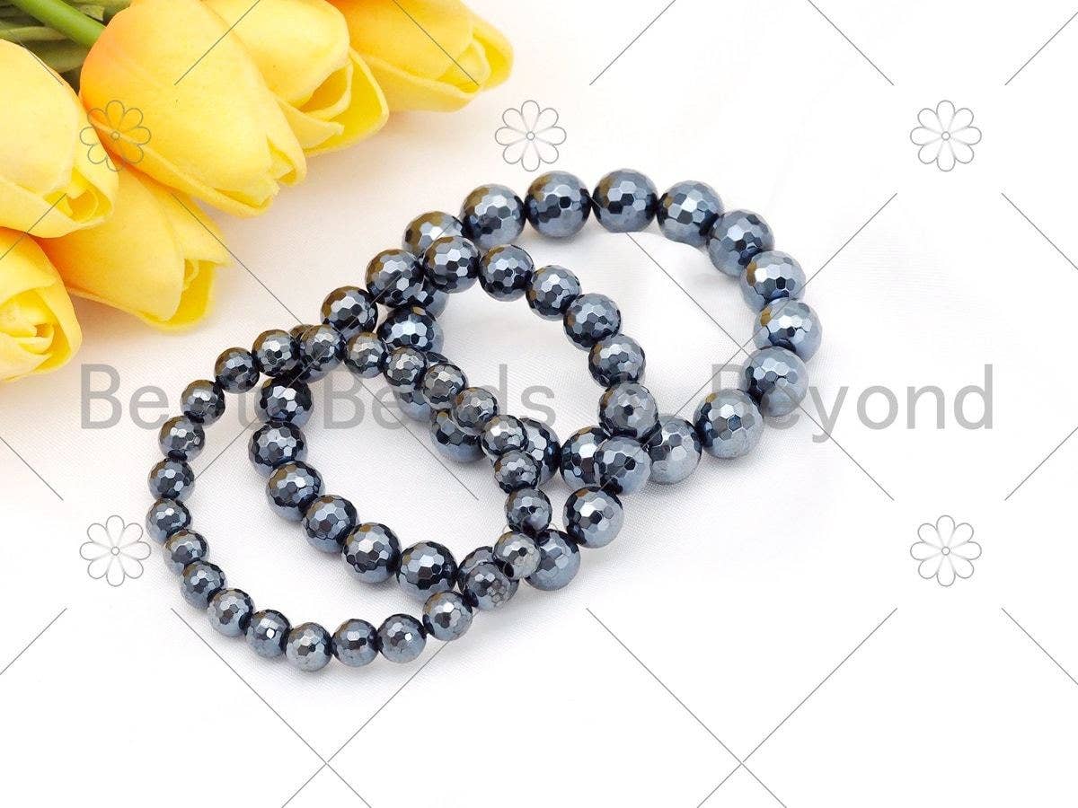 Mystic/AB Mystic Black Onyx Stretchy Bracelet, Sku#EF59