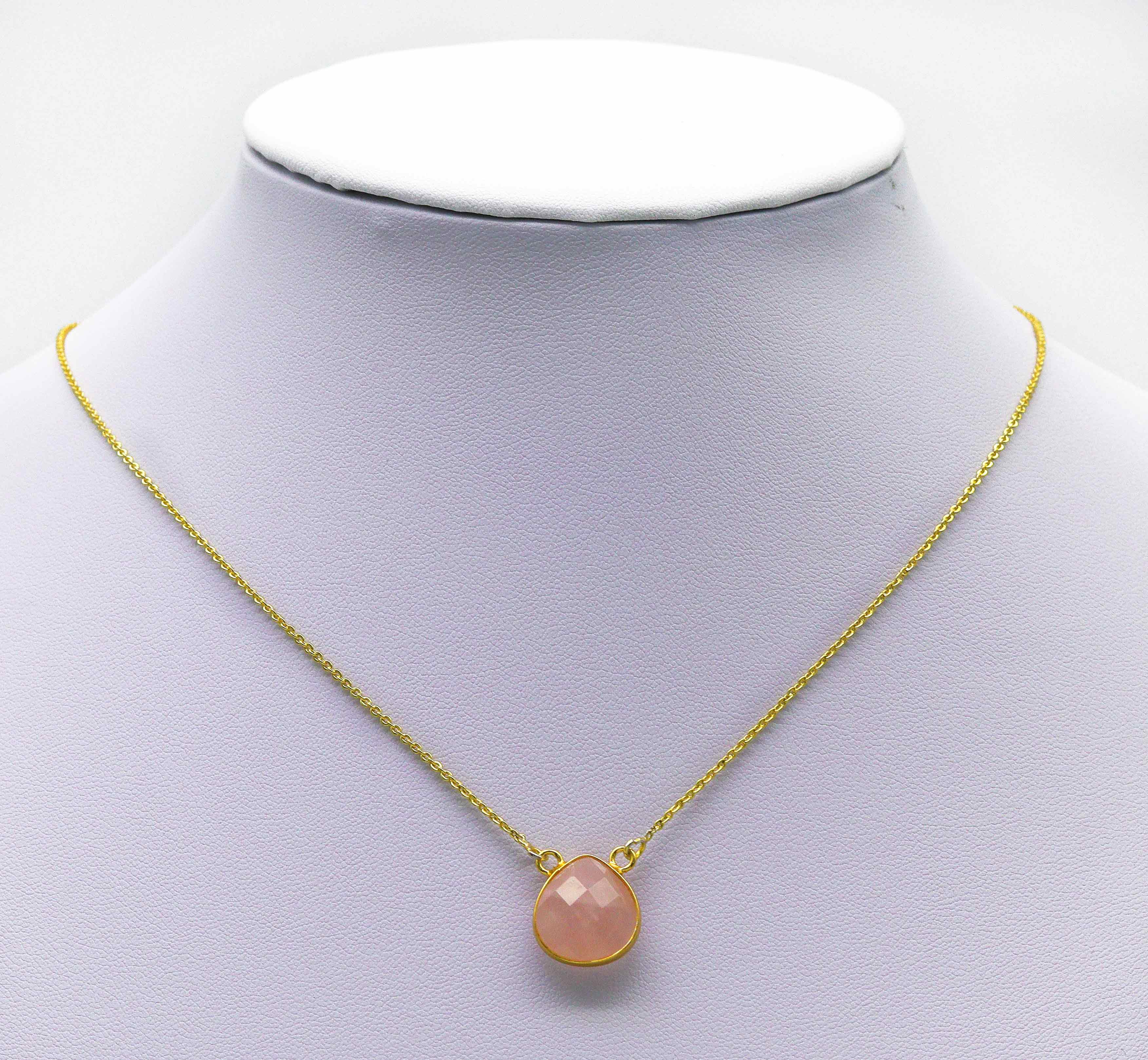 Gold Teardrop Gemstone Charm, Sku#LY21C