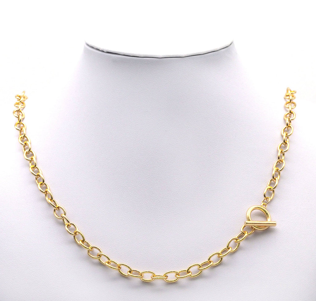 18K Gold Toggle Bar Clasp, Sku#ZX103