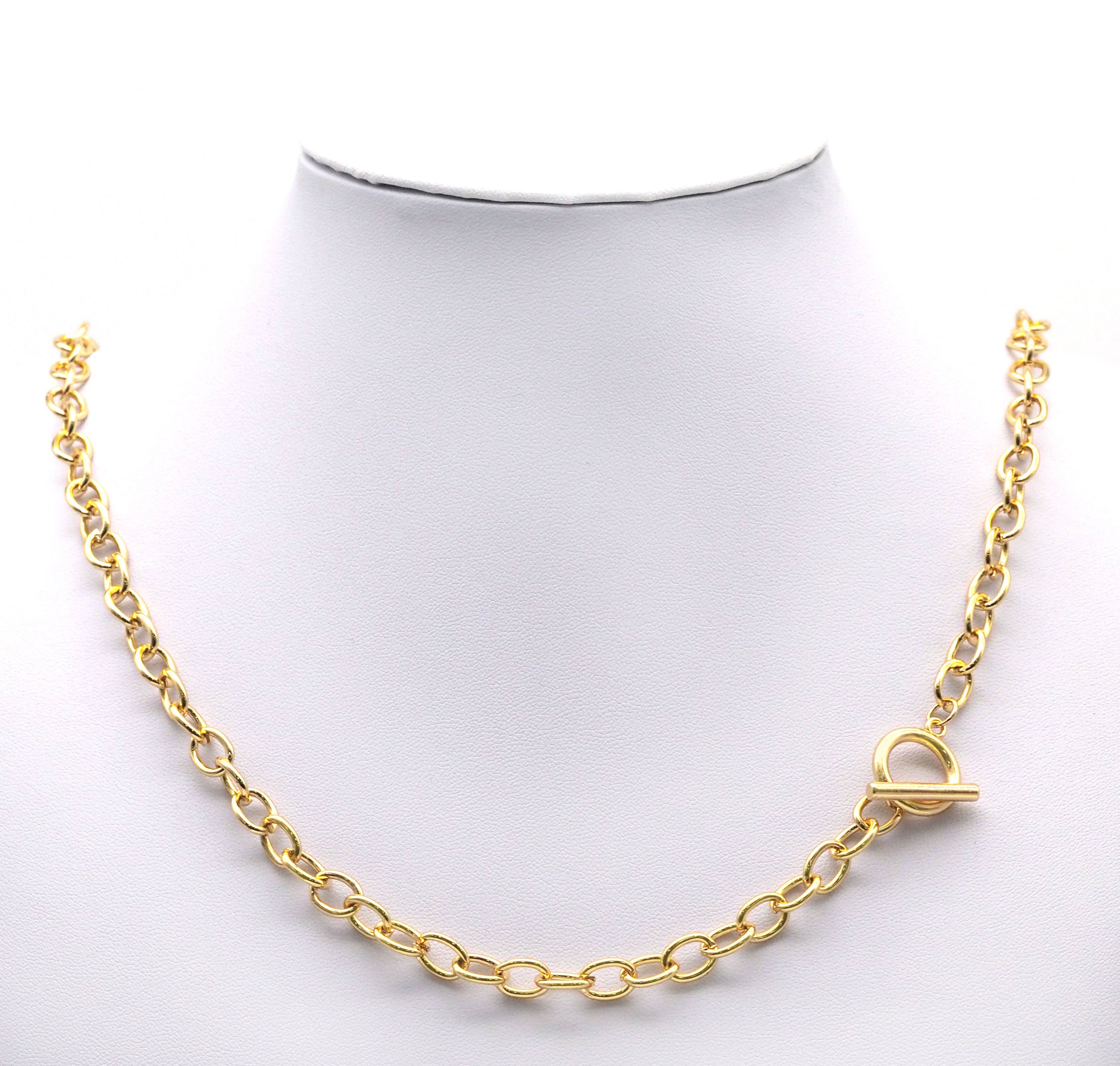 18K Gold Toggle Bar Clasp, Sku#ZX103