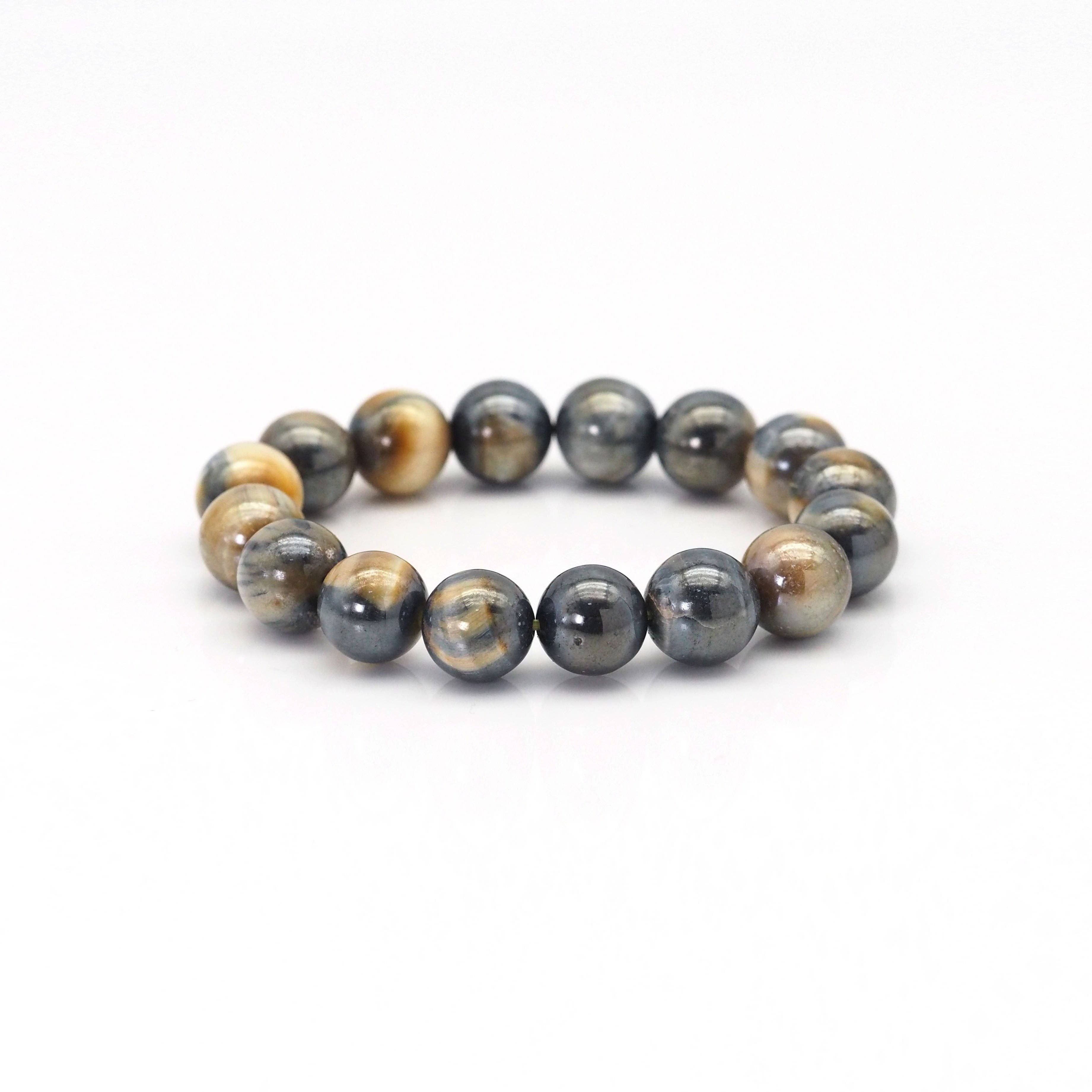 Mystic Golden Blue Tiger Eye Stretchy Bracelet, Sku#EF431