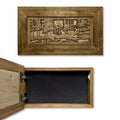 Home Self Defense Secure Storage Cabinet Outdoor Nature Scene with Stream and Eagle