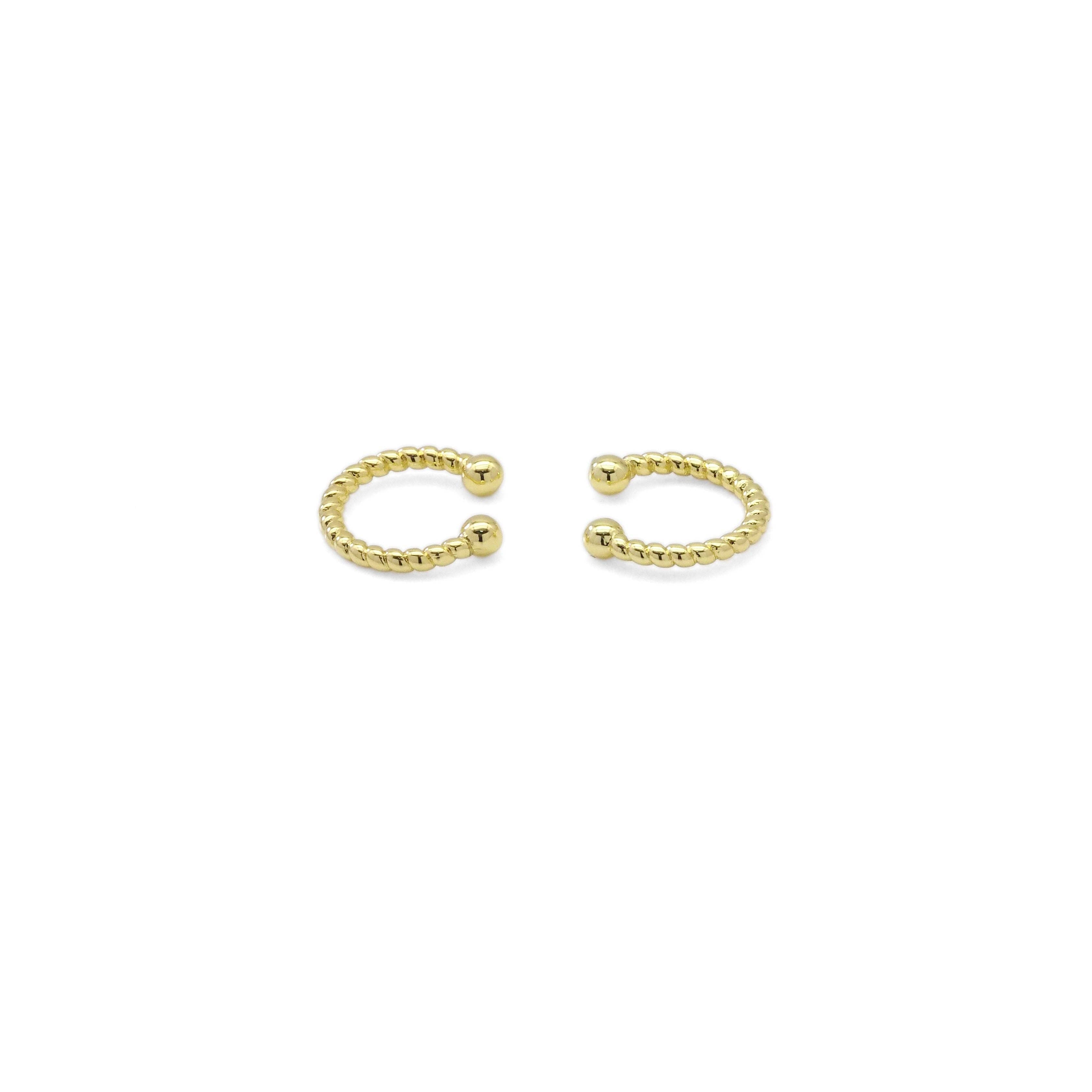 Gold Twisted Hoop Ear Cuff, Sku#LX315