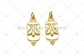 CZ Micro Pave Bee On Rectangle Shape Pendant, 18K Gold Filled Insect Charm, Necklace Bracelet Charm Pendant,Sku#LK521