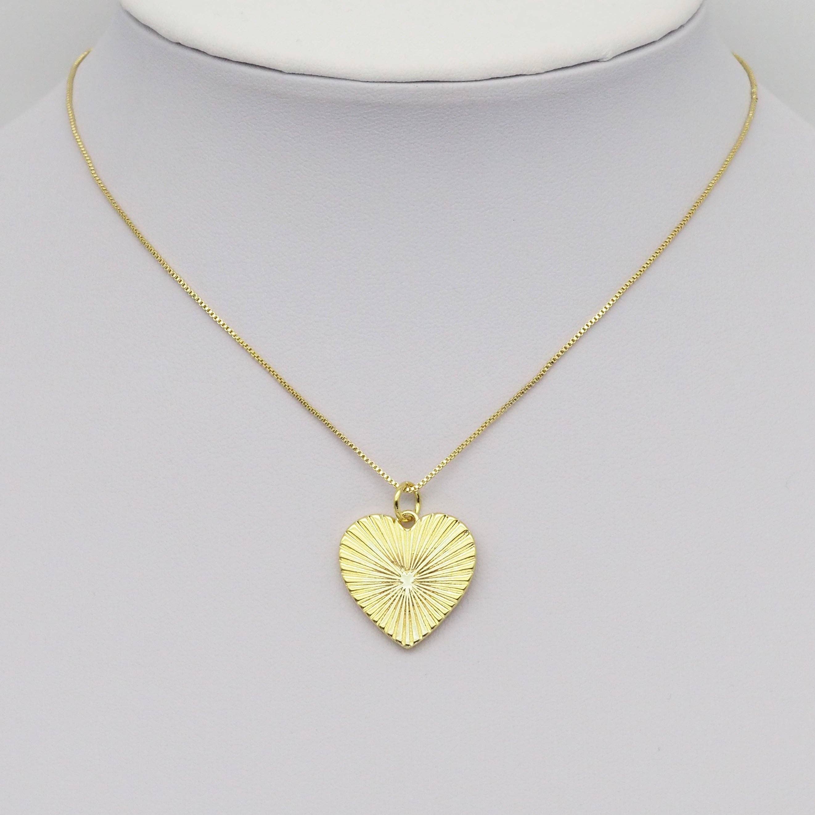 Gold Radical Heart Charm, Sku#LX361