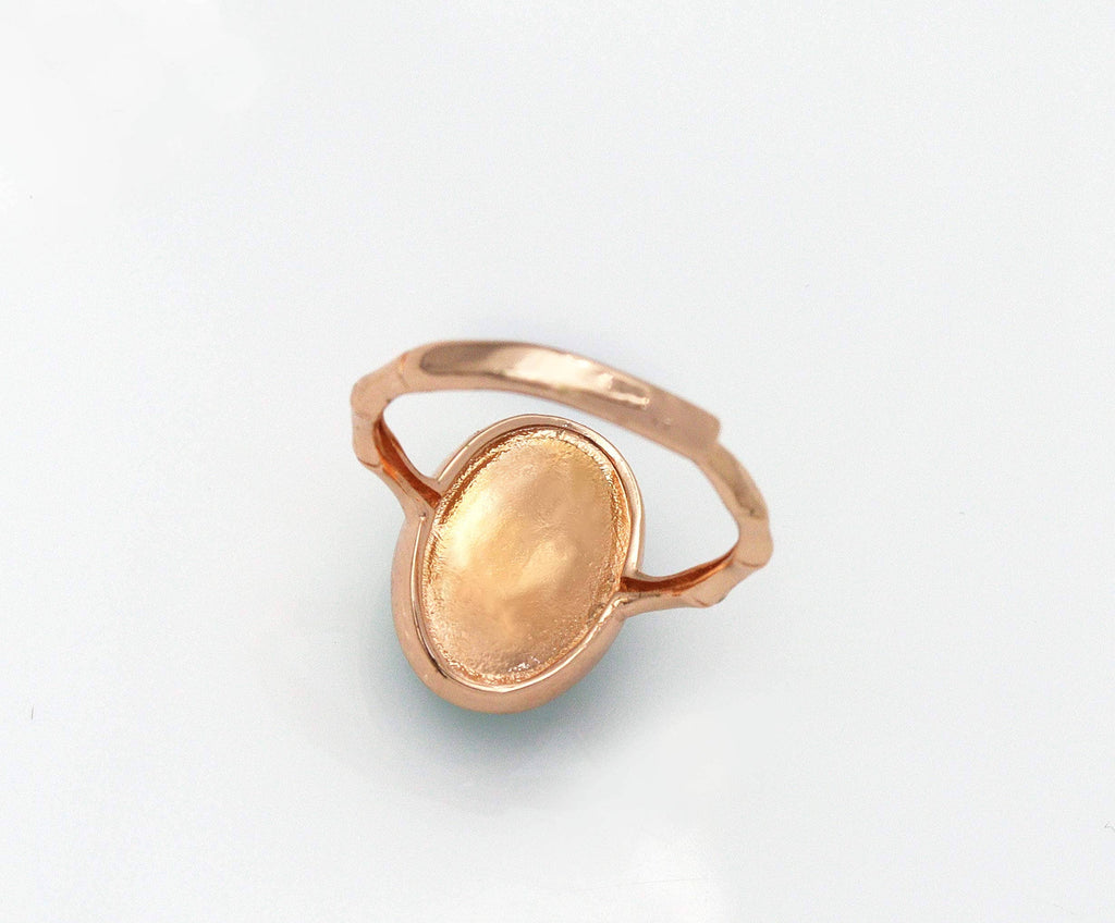 Oval Jade Adjustable Ring, Sku#LX55