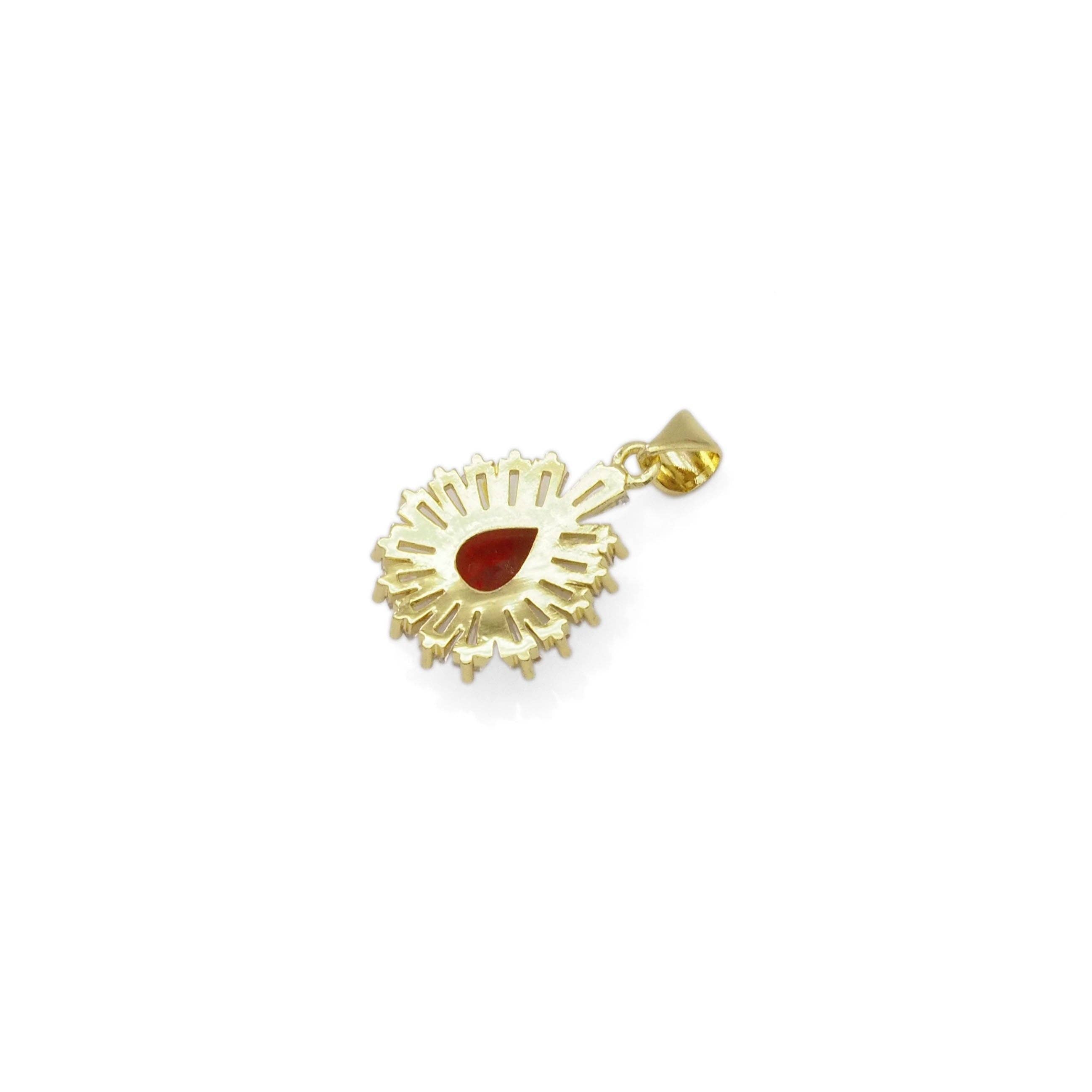 Colorful Big Crystal Stone Teardrop Charm, Sku#LX322