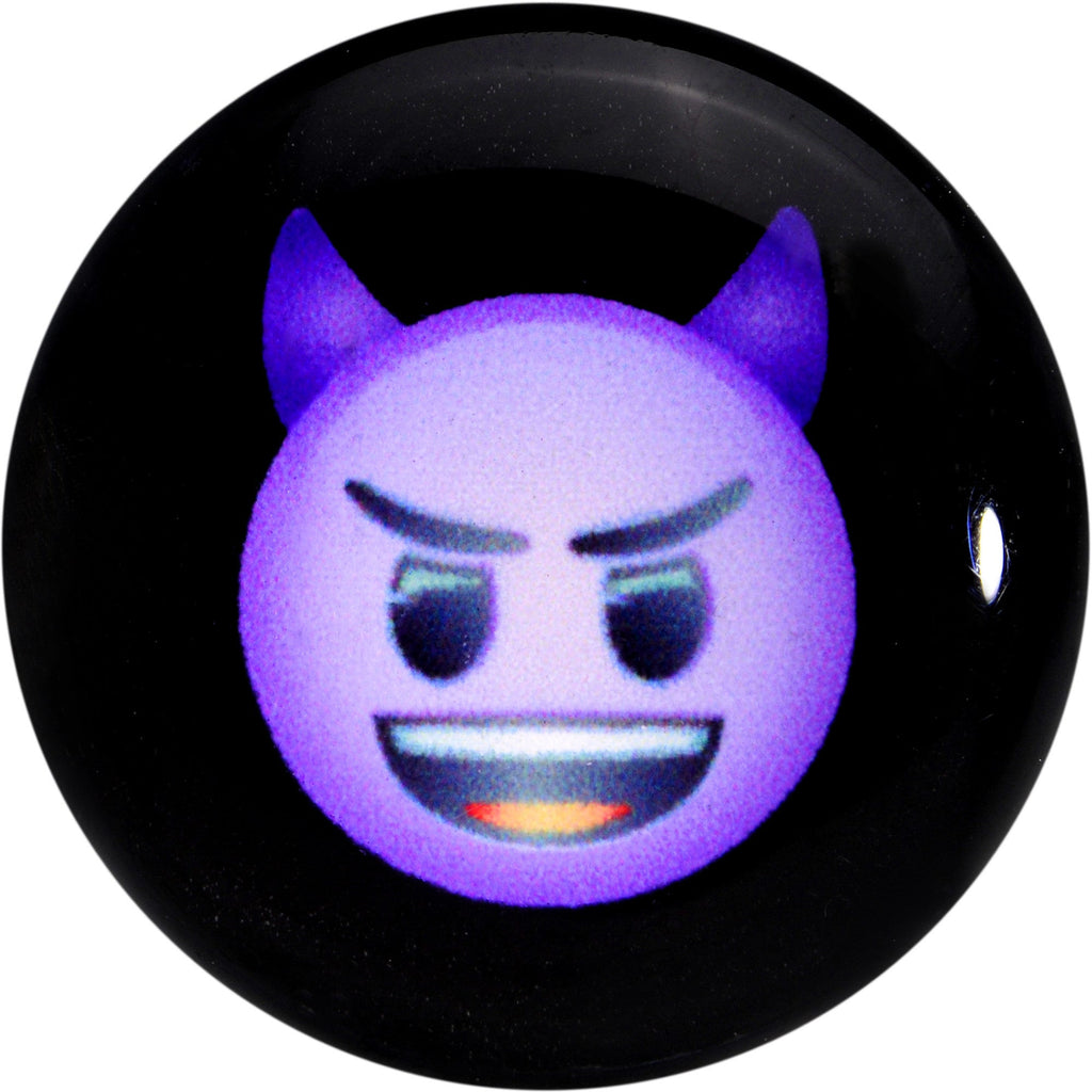 2G Licensed Purple Devil emoji Acrylic Double Flare Plug Set
