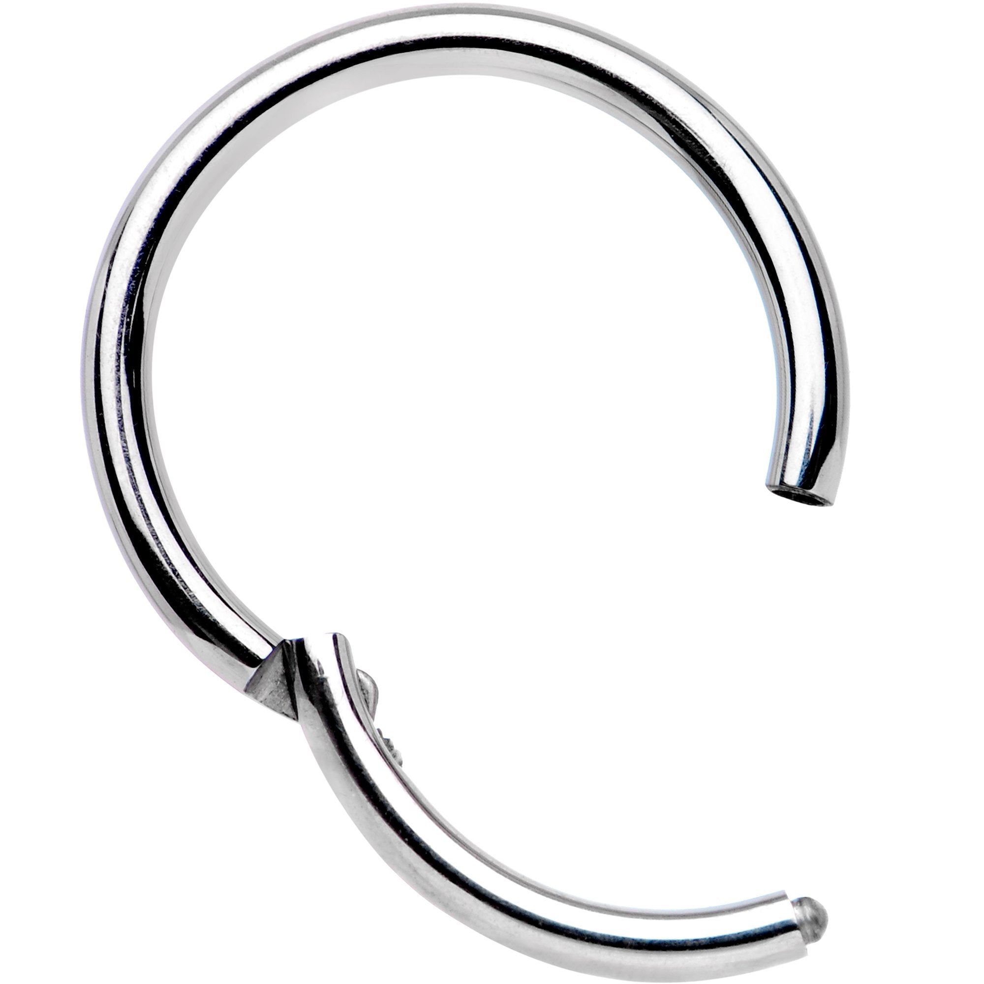 16G 3/8 Solid G23 Implant Grade Titanium Hinged Segment Ring