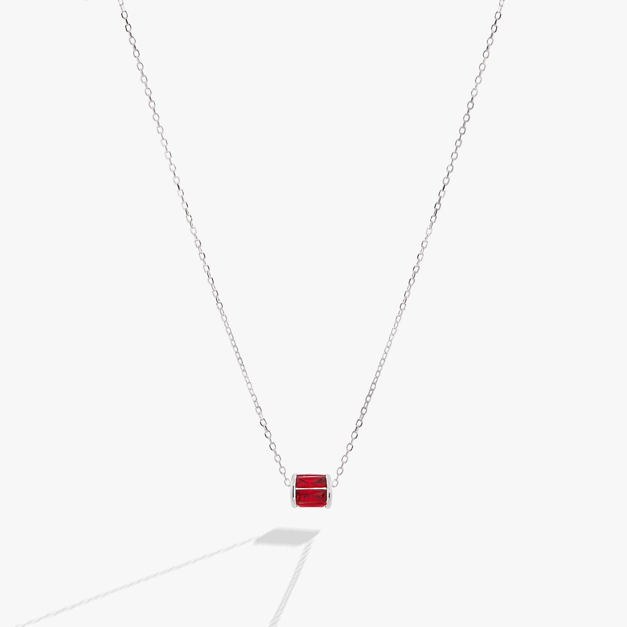 July Birthstone Precious Pendant Necklace