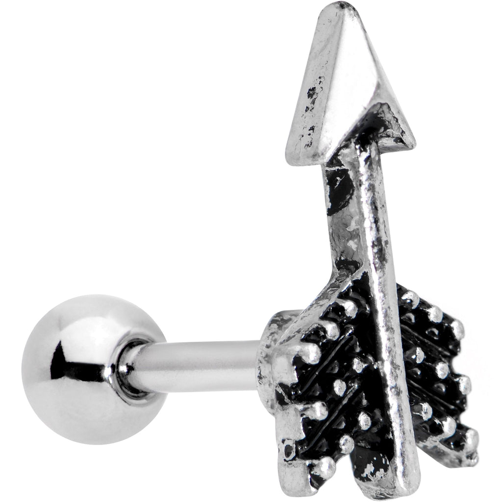 16G 1/4 Straight Arrow Cartilage Tragus Earring