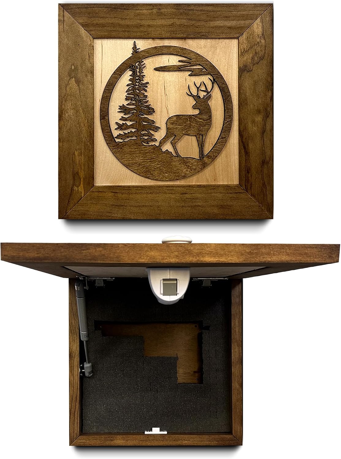 Buck In Nature Gun Safe Shelf - Gun Concealment Furniture - Hidden Gun Safe for Discrete Firearm Storage