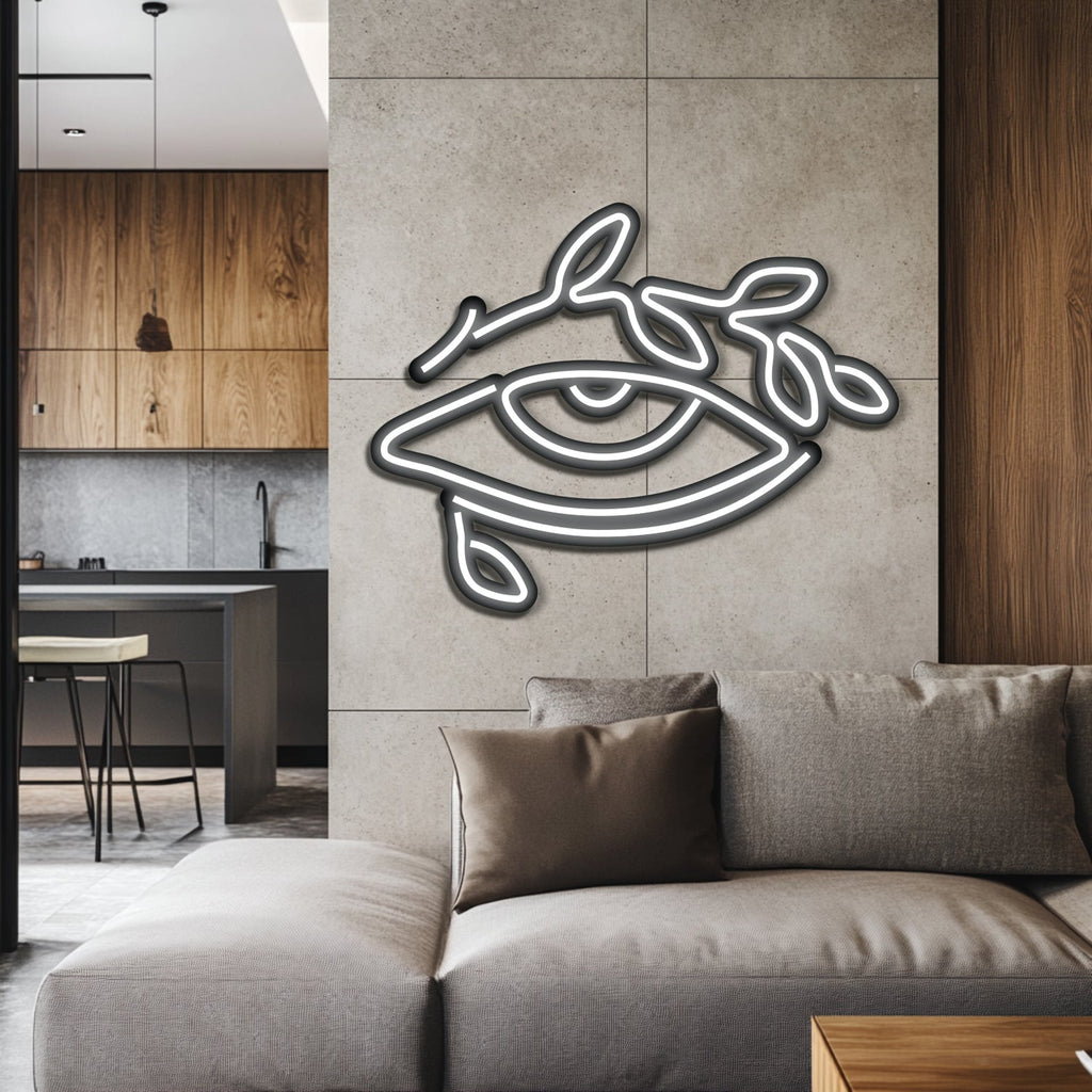 Flower Eye Metal Neon Wall Art- LN0190